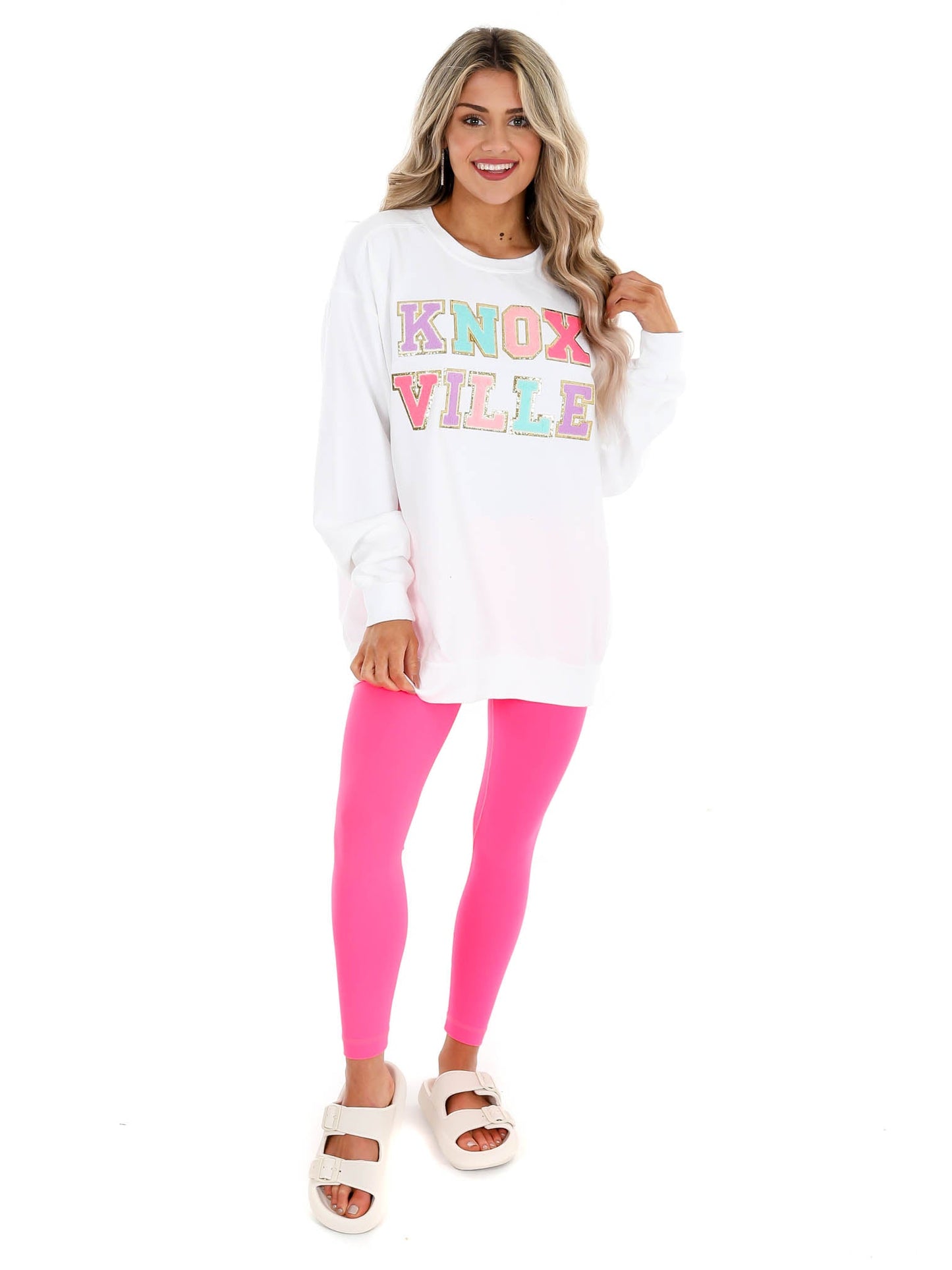 Knoxville Multi Chenille Letter Pullover