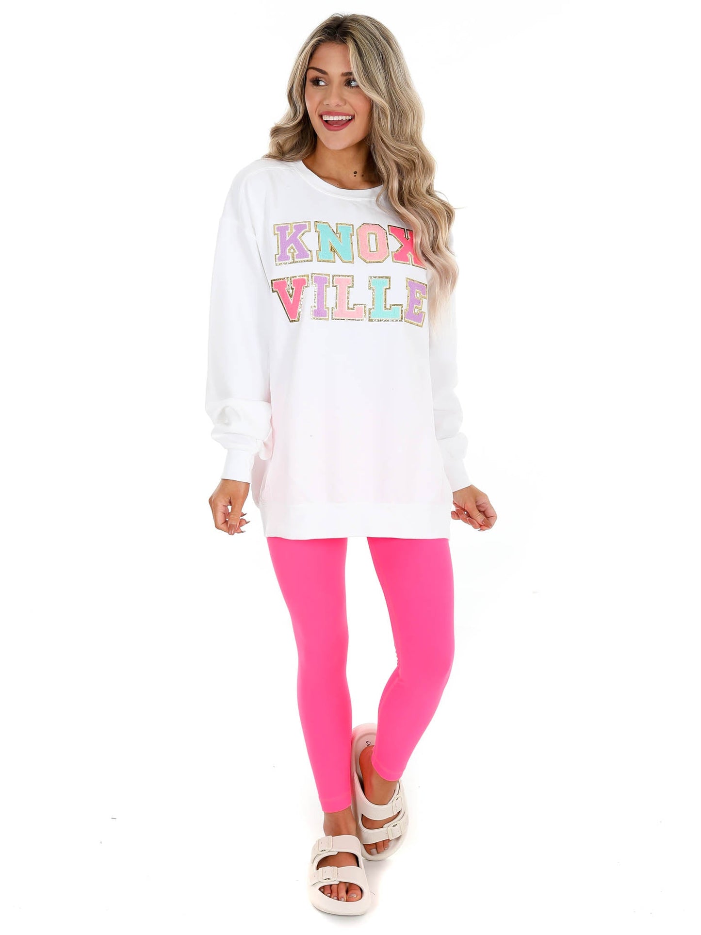 Knoxville Multi Chenille Letter Pullover