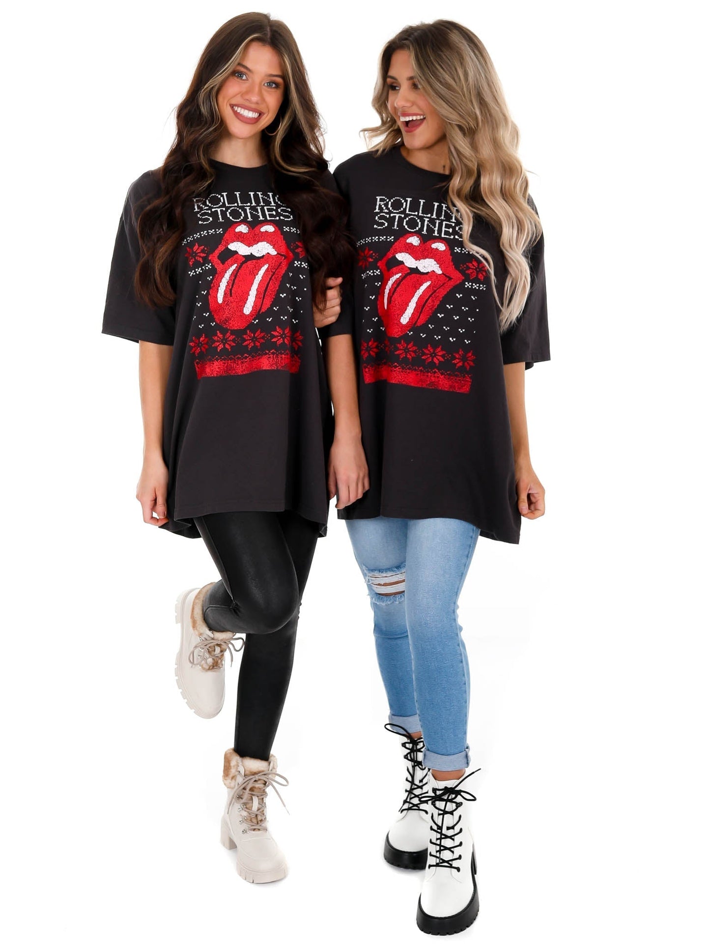 Rolling Stones Norway Sweater Oversized Distressed Tee