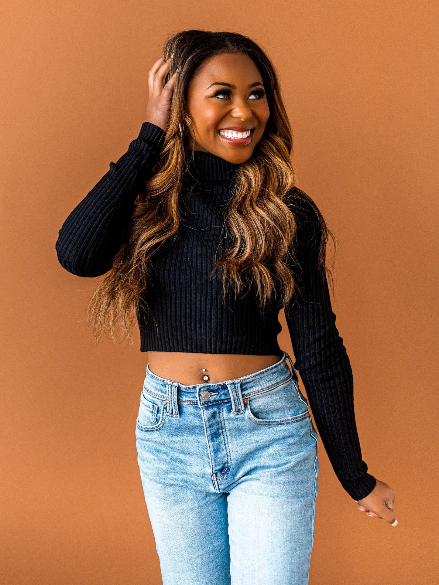 Point It Out Ribbed Crop Top