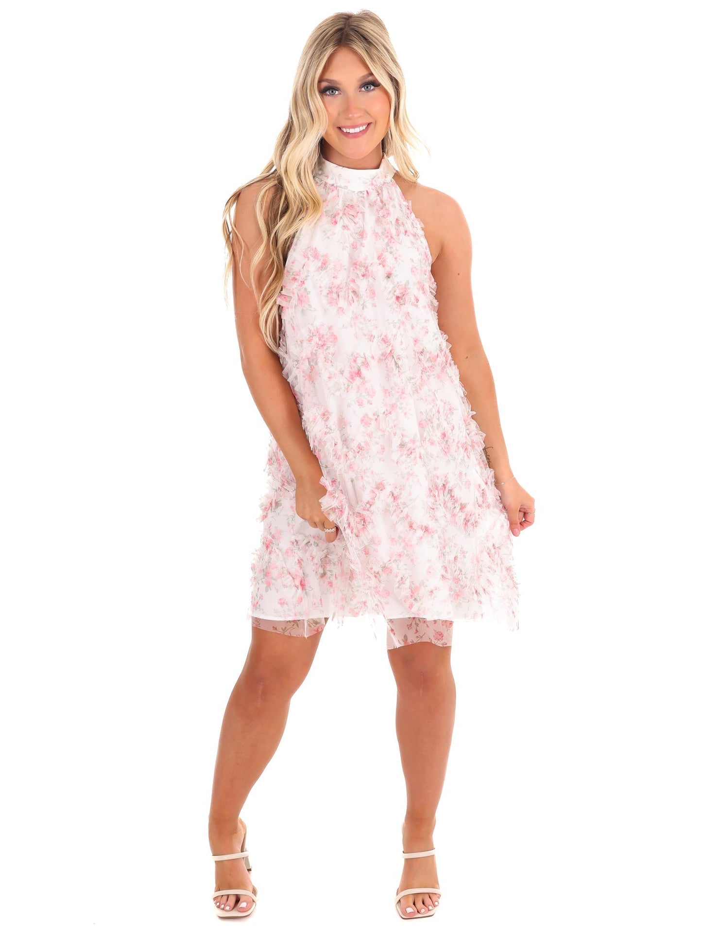 Sunny Days Floral Halter Dress