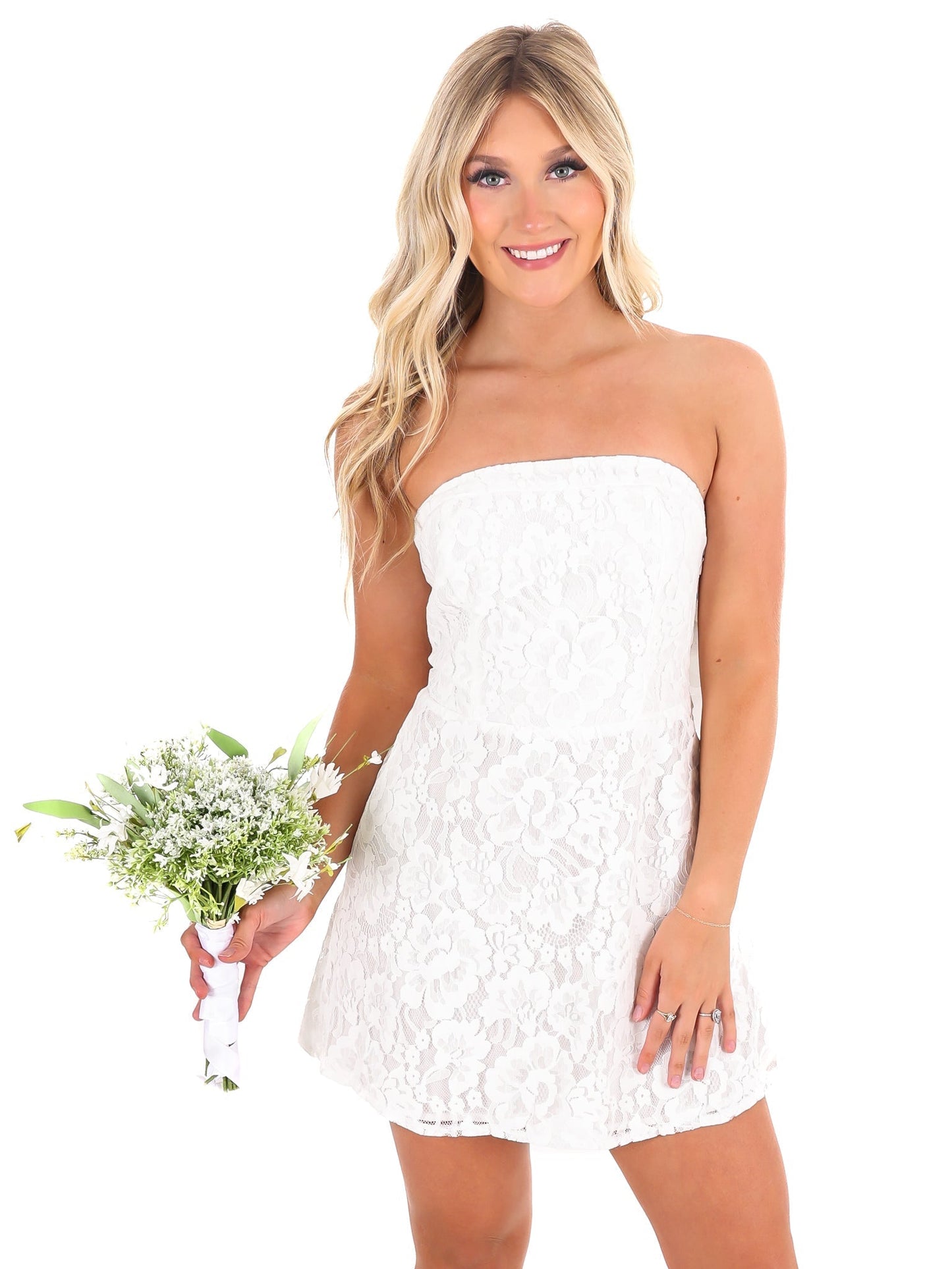 Hopelessly Devoted Lace Bowtie Dress