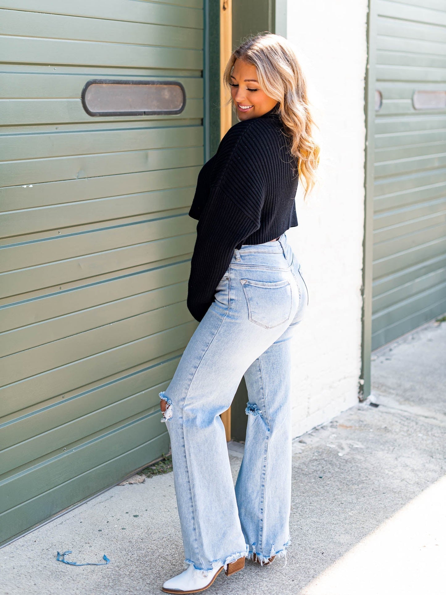 Switching Sides Turtleneck Crop Sweater