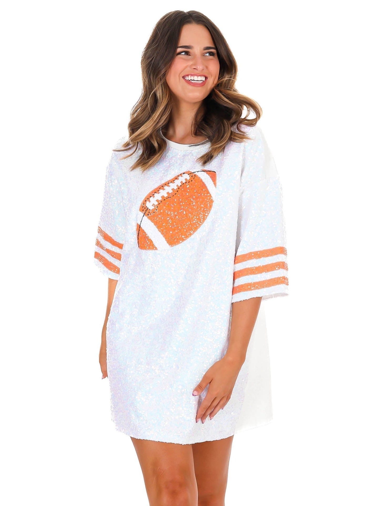 Sky Box Football Sequin Dress
