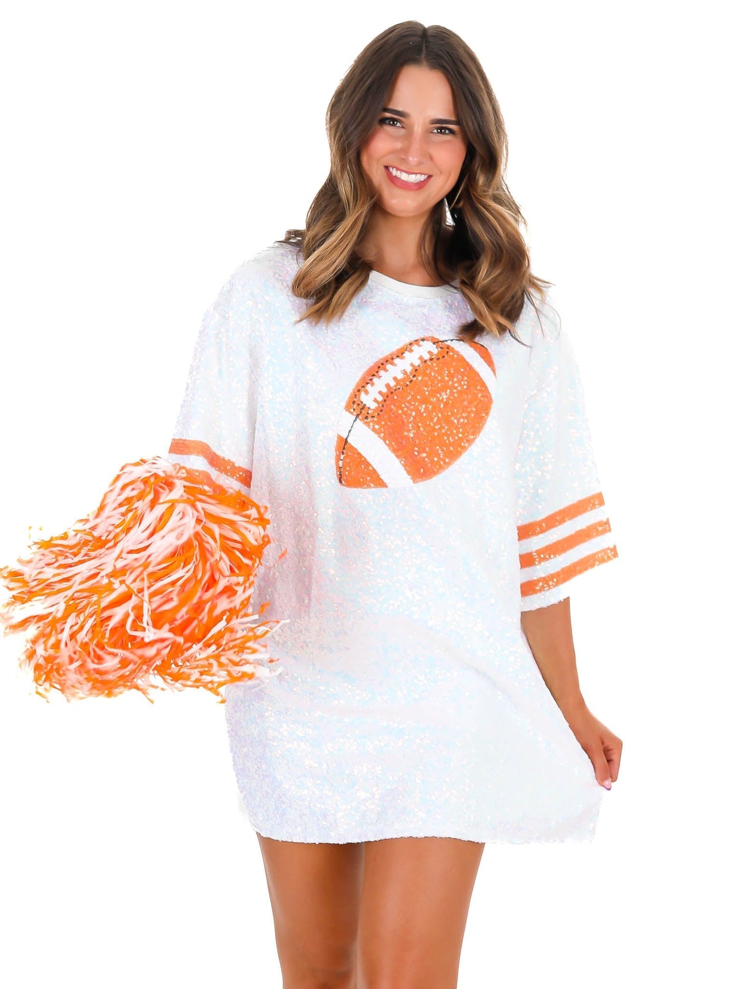 Sky Box Football Sequin Dress