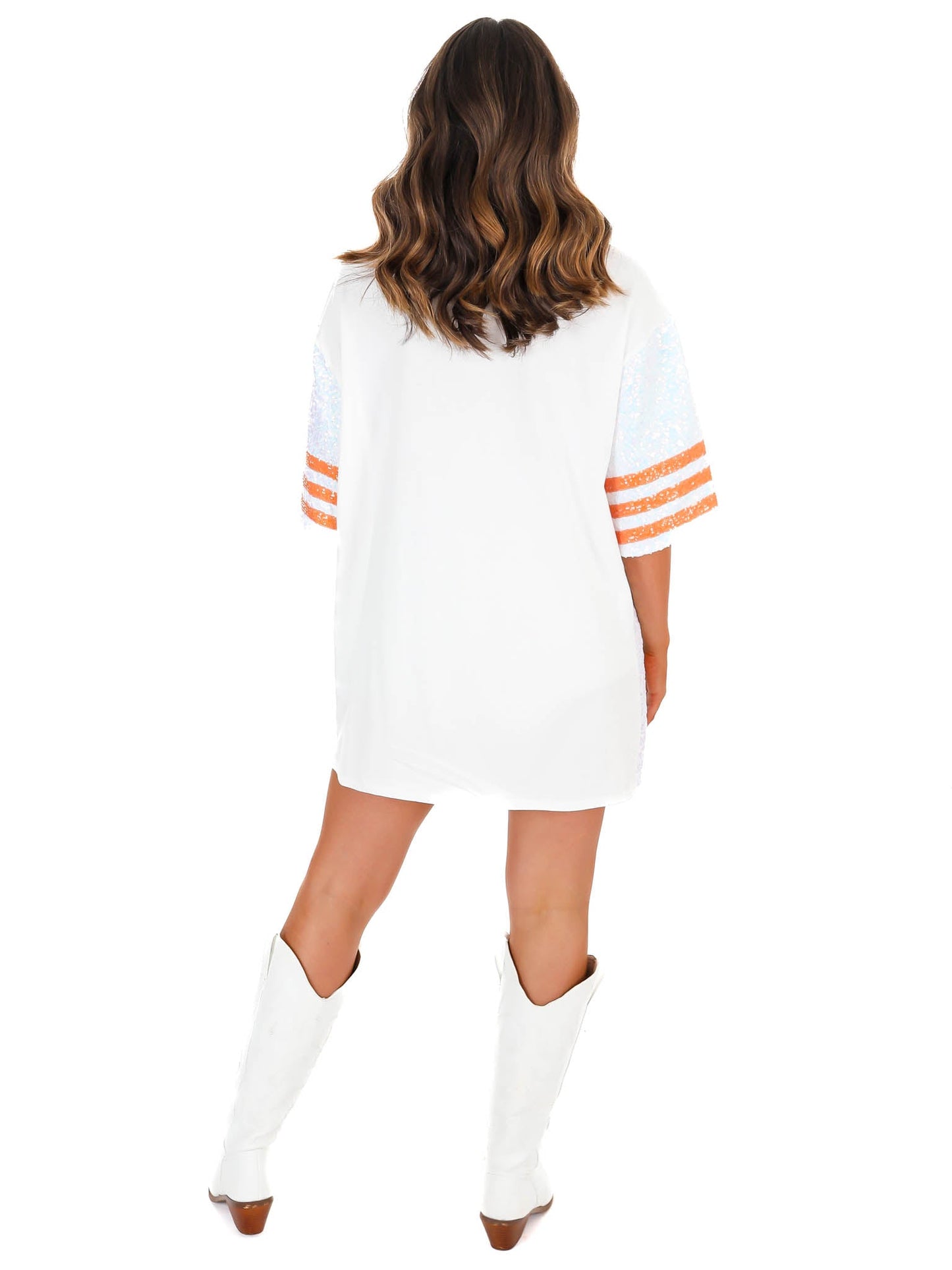 Sky Box Football Sequin Dress