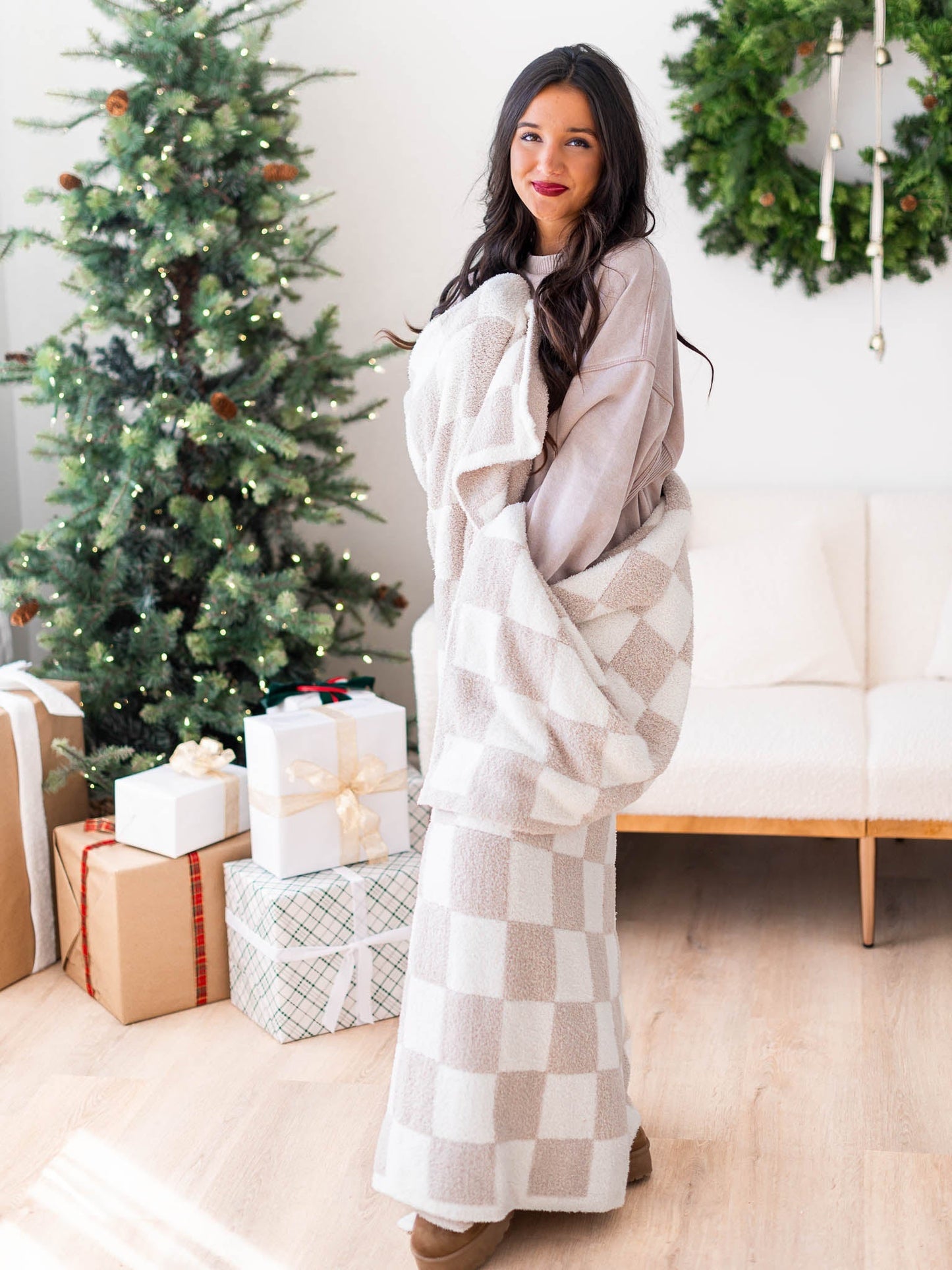 Jumbo Check Plush Blanket