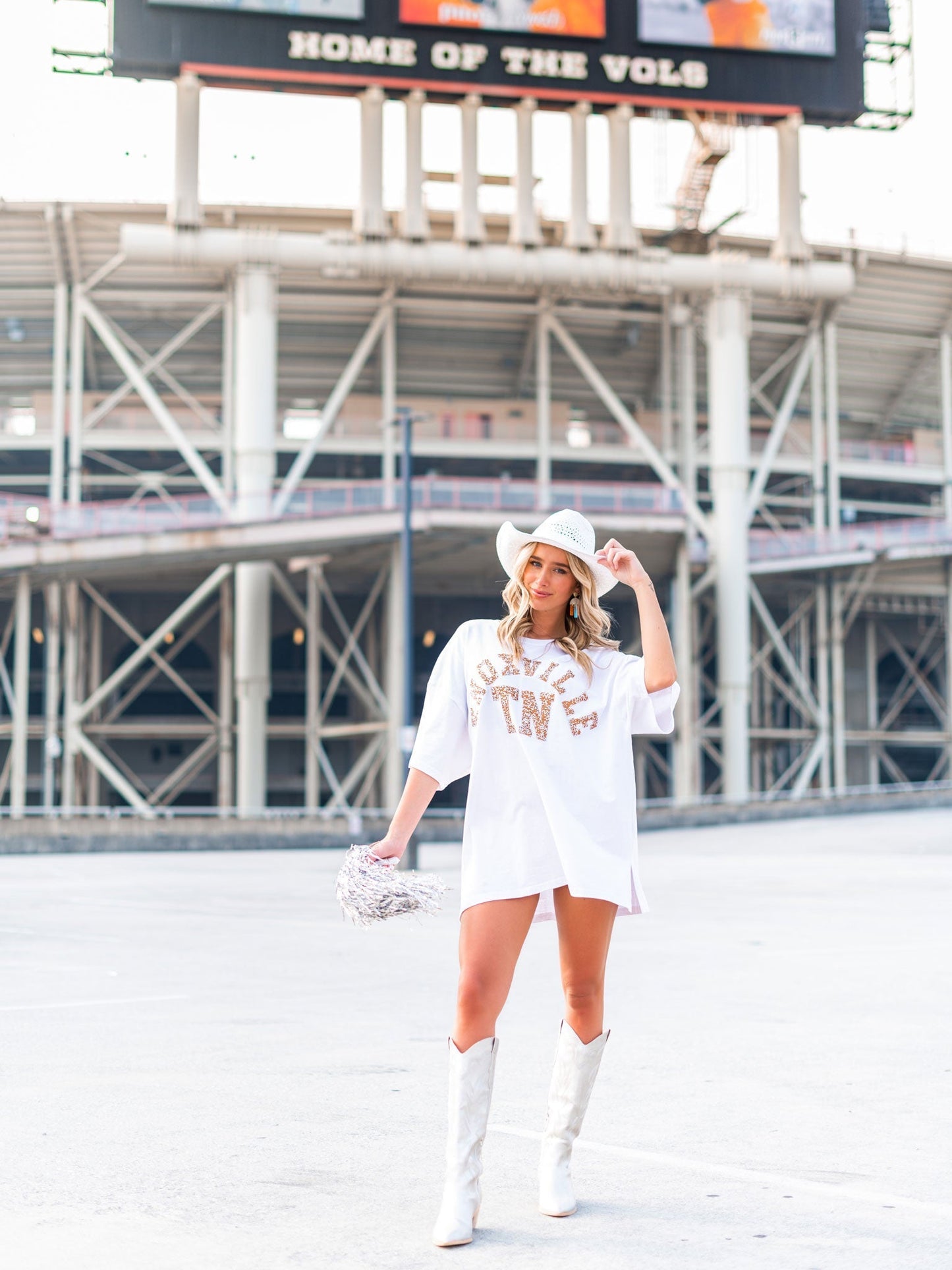 Rhinestone Knoxville TN Oversized Tee