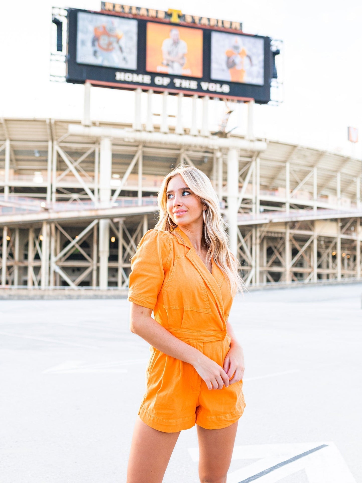 Run the Ball Denim Romper