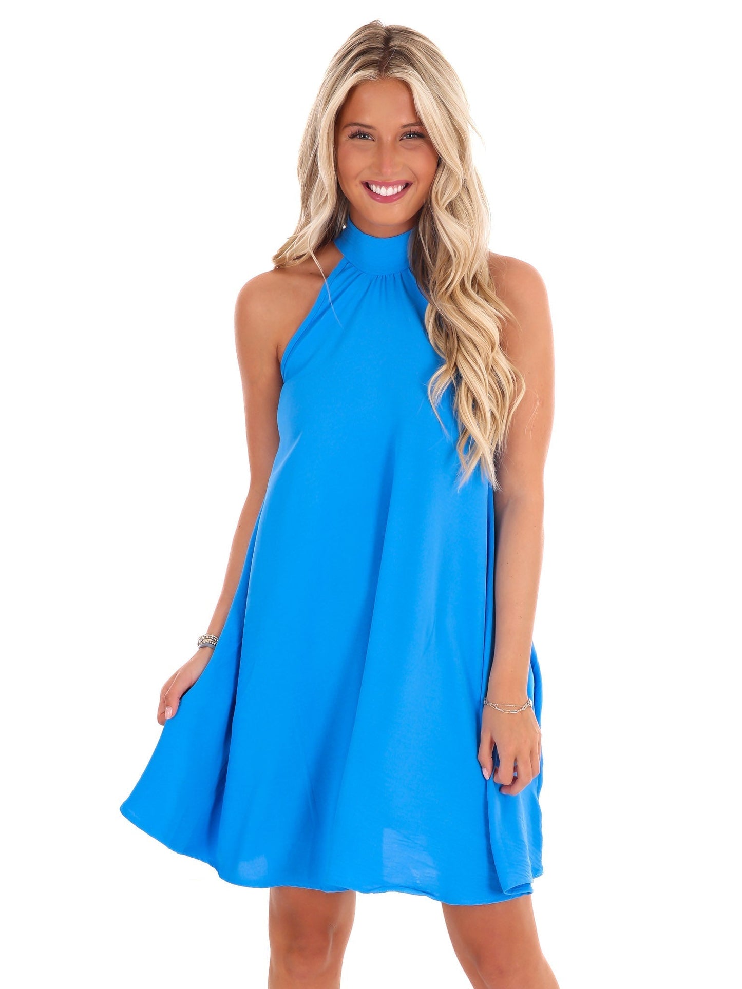 Pocket of Sunshine Halter Neck Dress