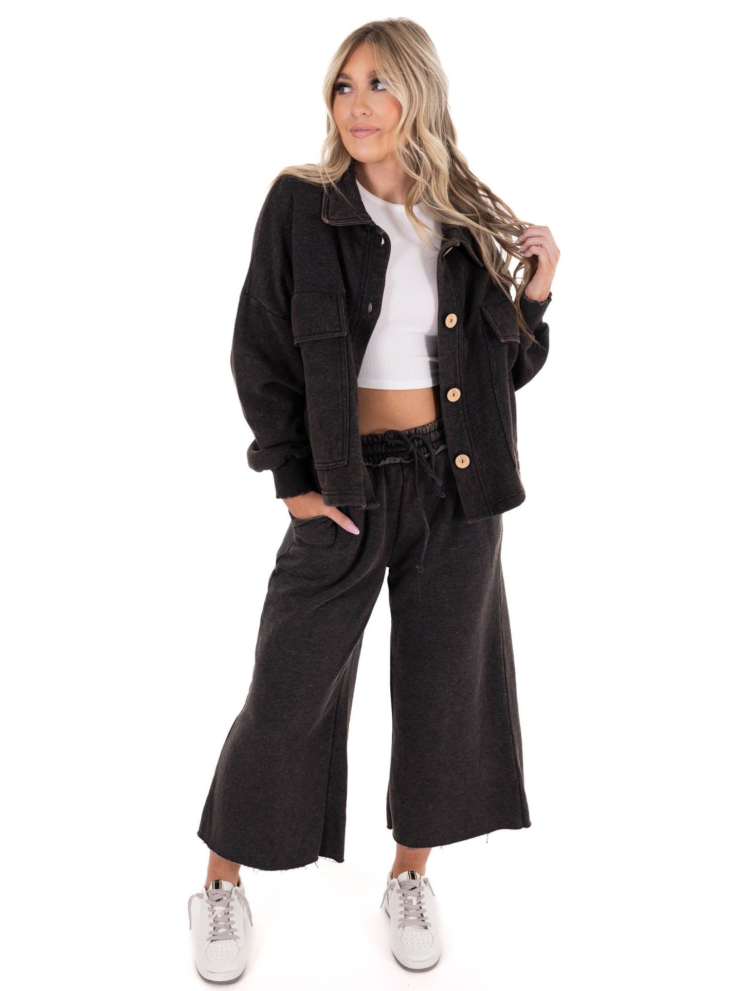 Sweet Beginnings Cropped Shacket