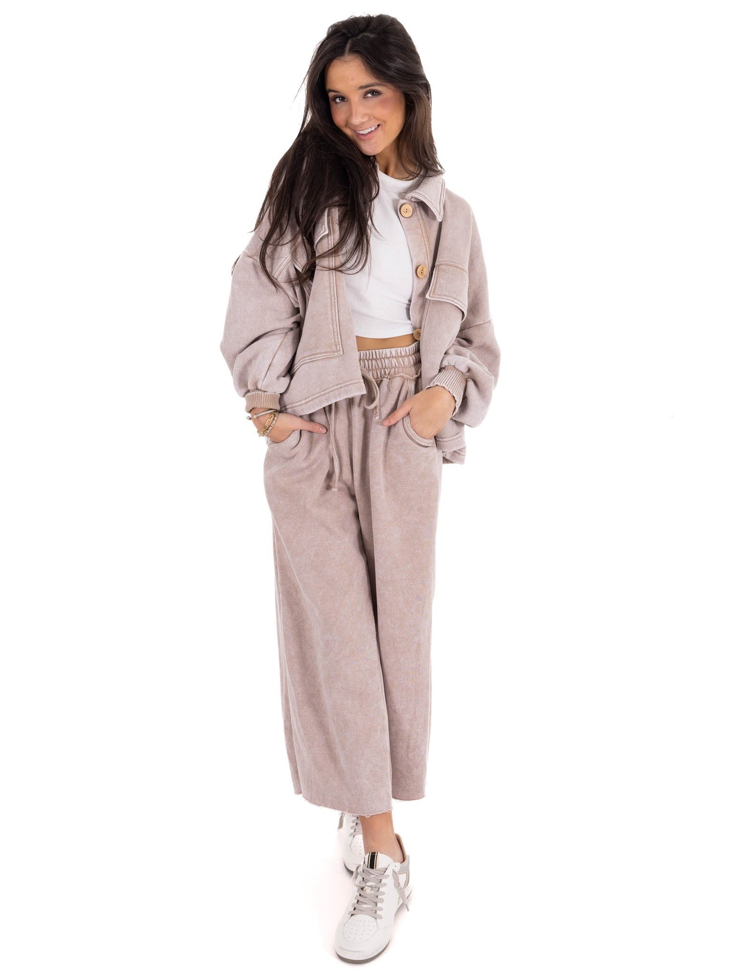 Sweet Beginnings Cropped Shacket