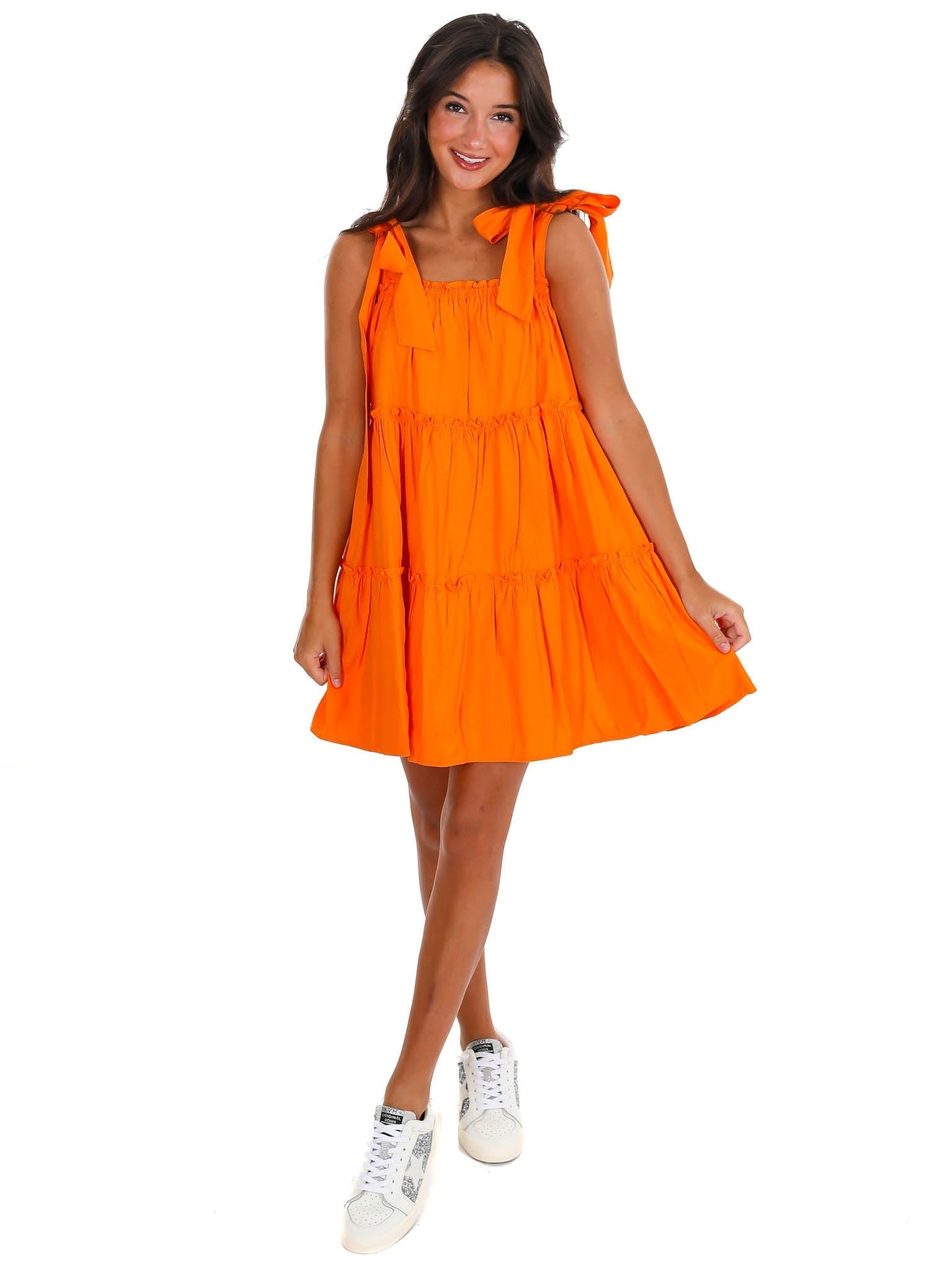 Keeping Score Tiered Mini Dress