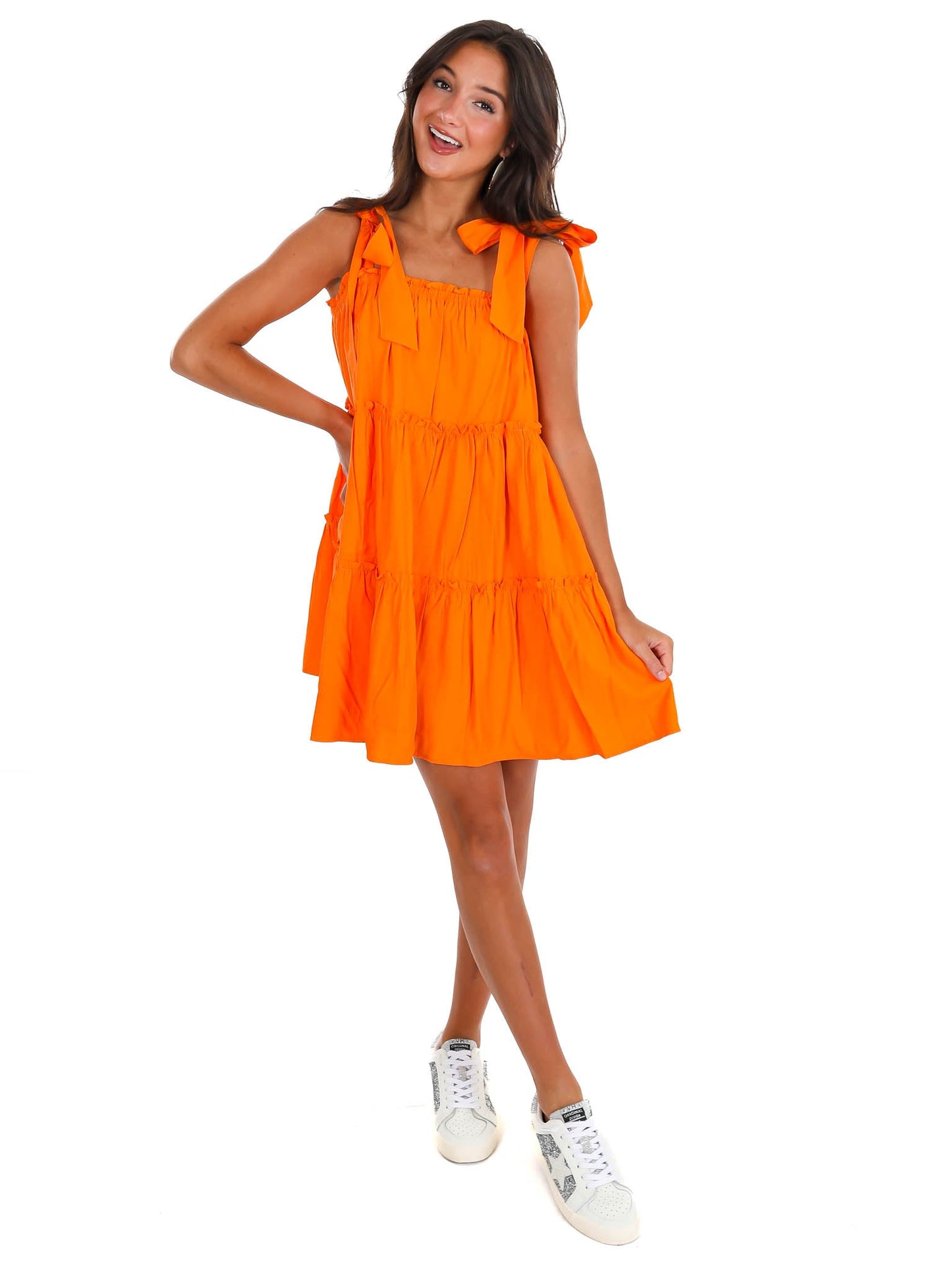 Keeping Score Tiered Mini Dress