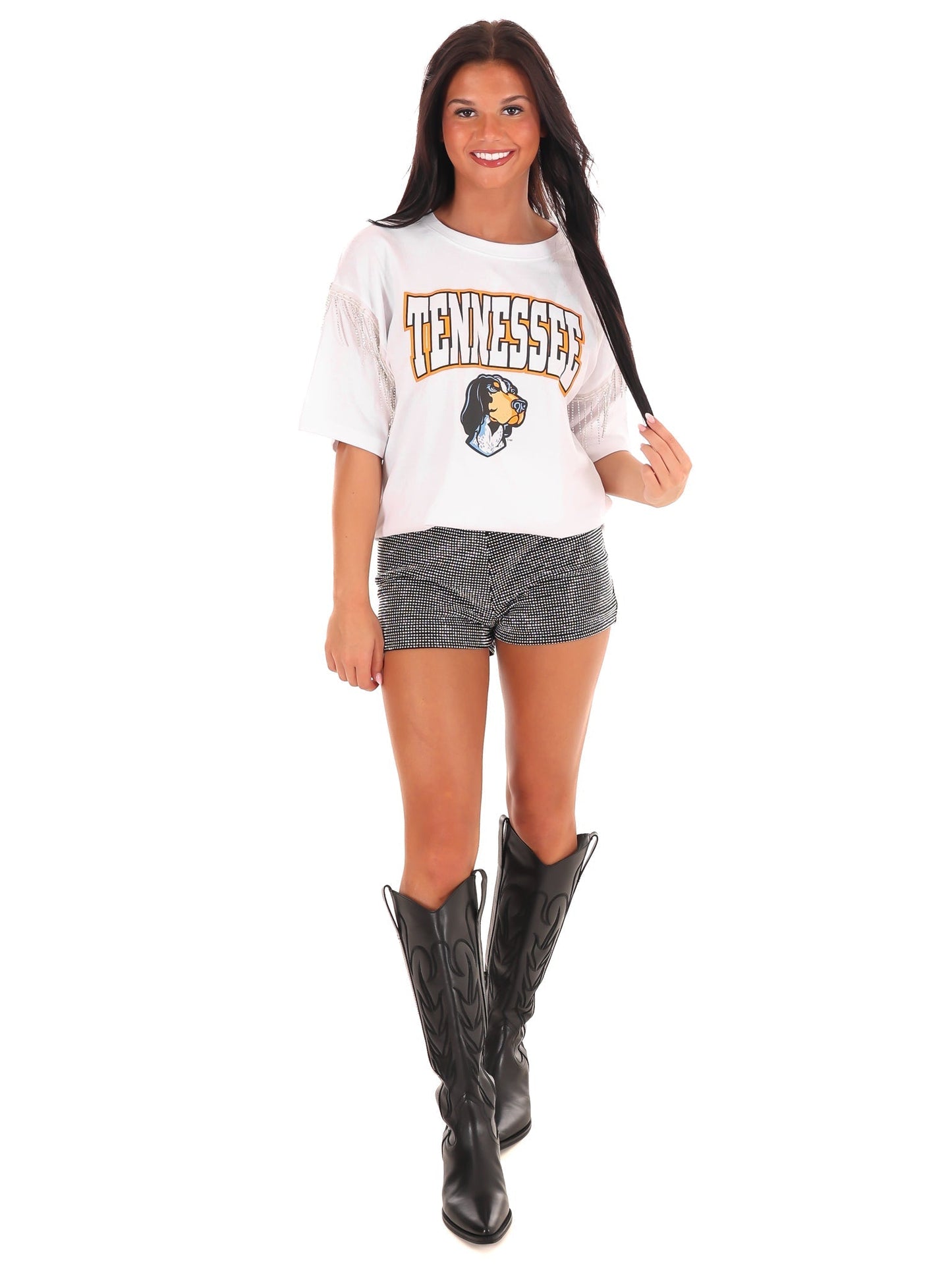 Tennessee Rhinestone Fringe Tee