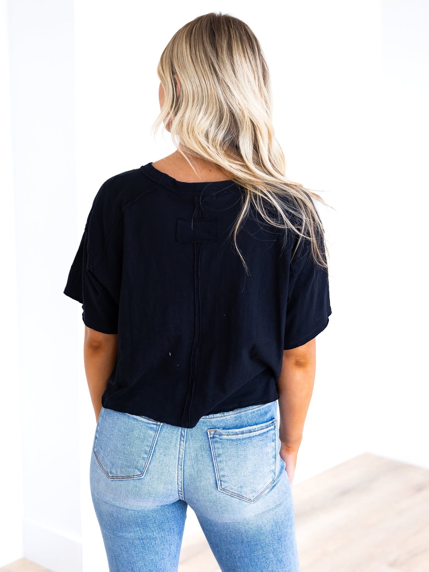 Straight Line Cotton Slub Crop Top