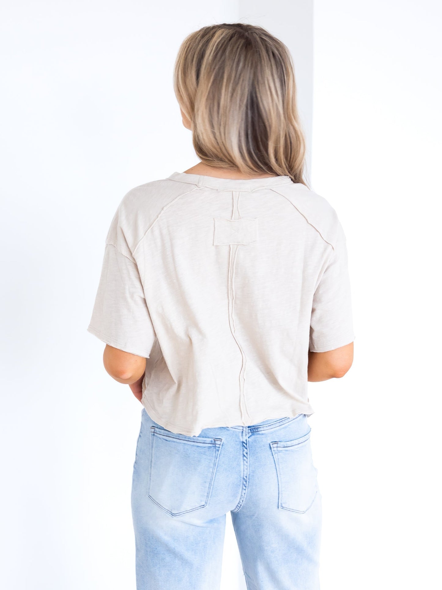 Straight Line Cotton Slub Crop Top