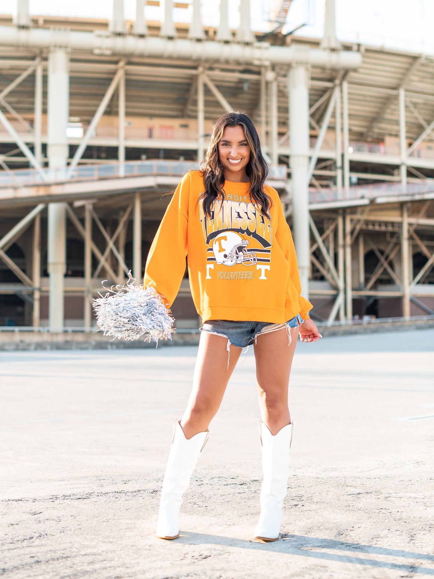 Retro Tennessee Helmet Oversized Sweatshirt