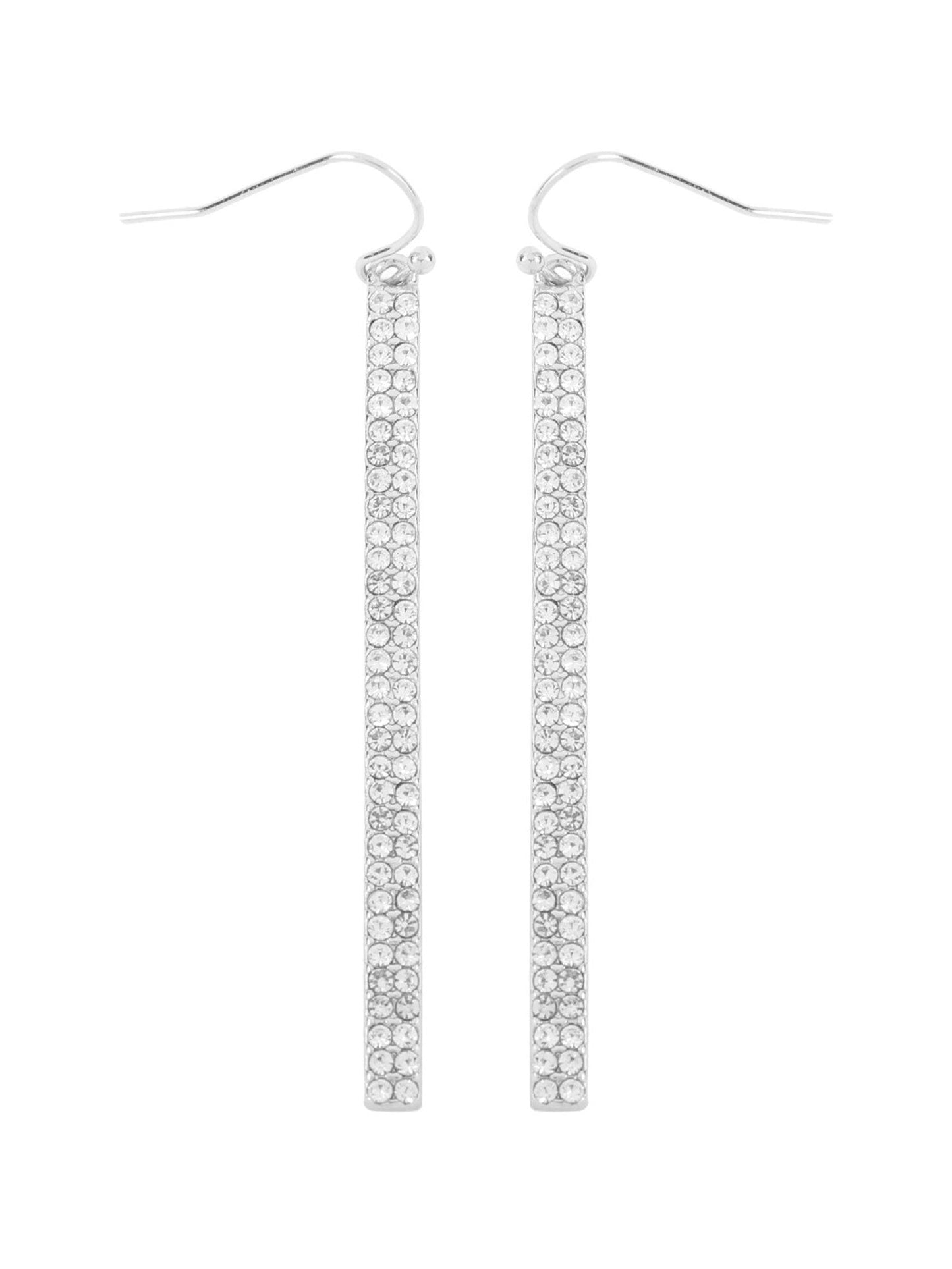 Rhinestone Bar Drop Earrings