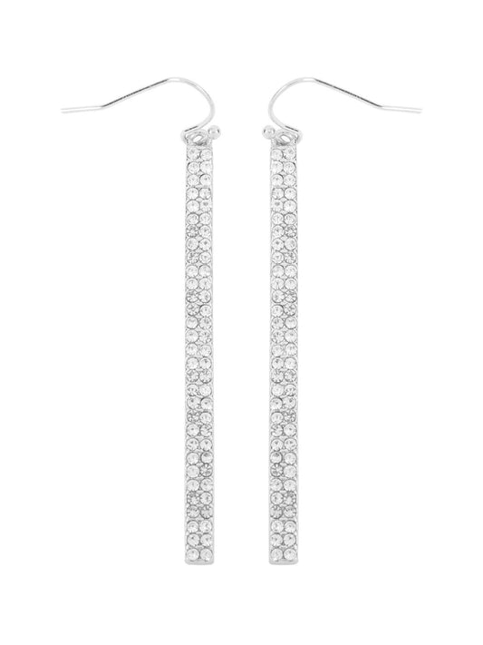 Rhinestone Bar Drop Earrings