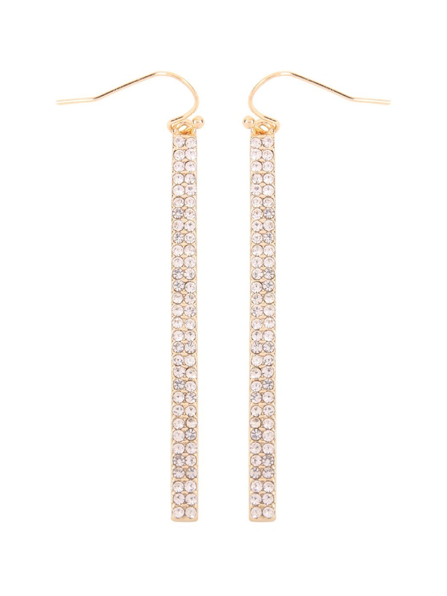 Rhinestone Bar Drop Earrings