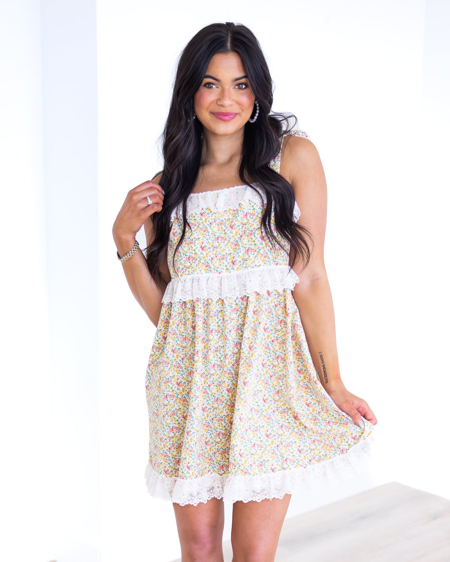 Marking My Time Floral Mini Dress