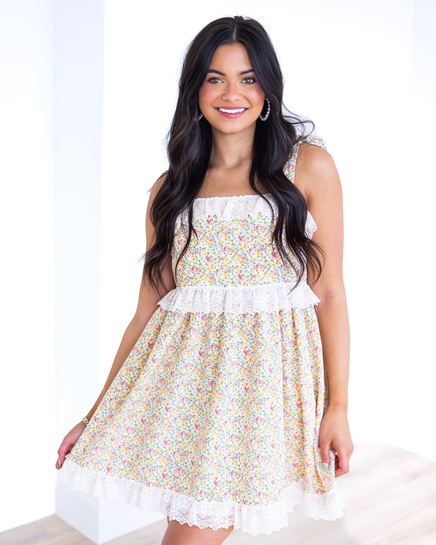 Marking My Time Floral Mini Dress