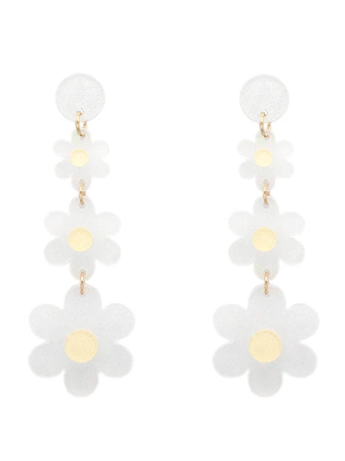 3 Tier Flower Earrings