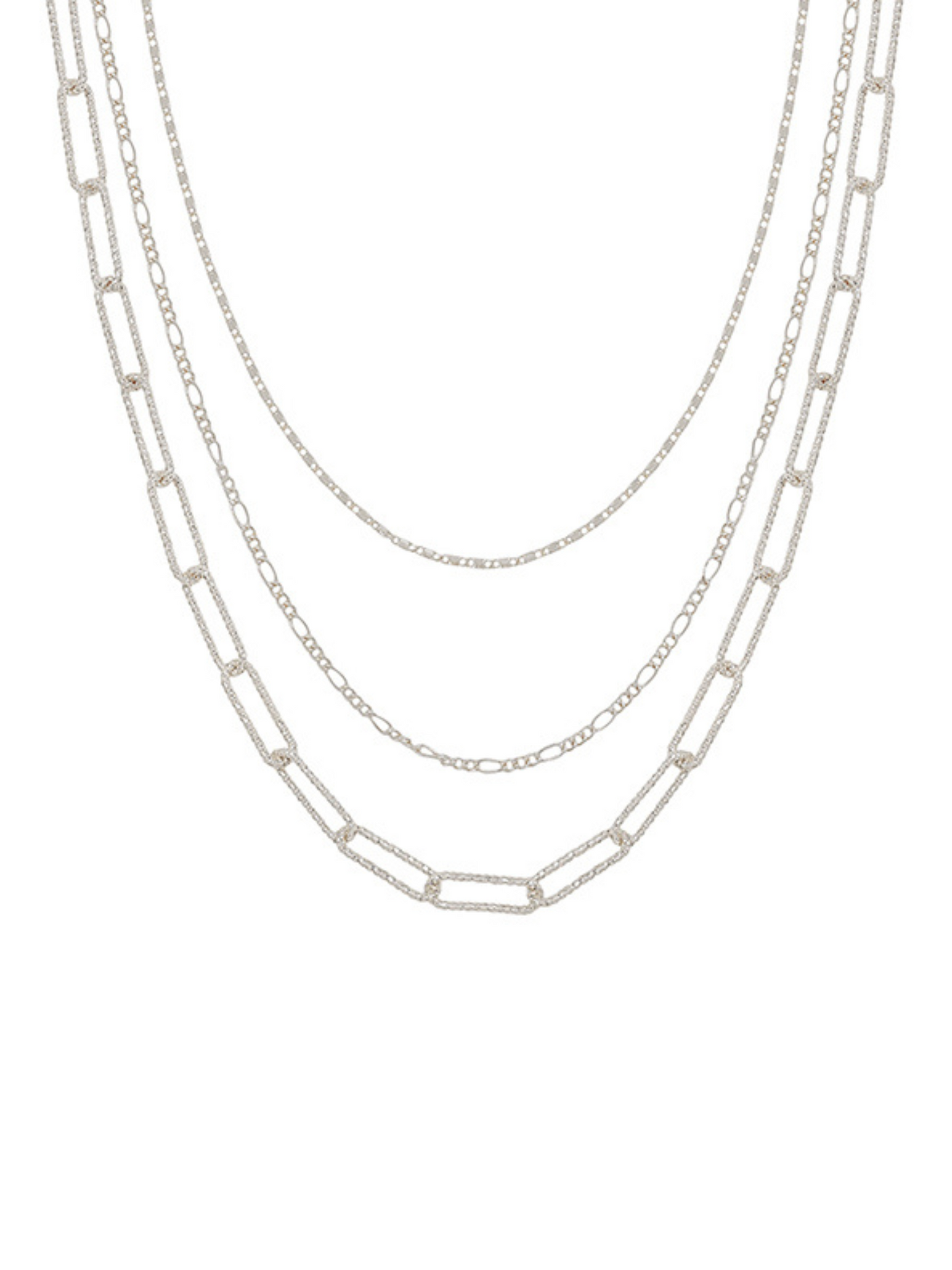 Multi Chain 3 Layered Short Necklace