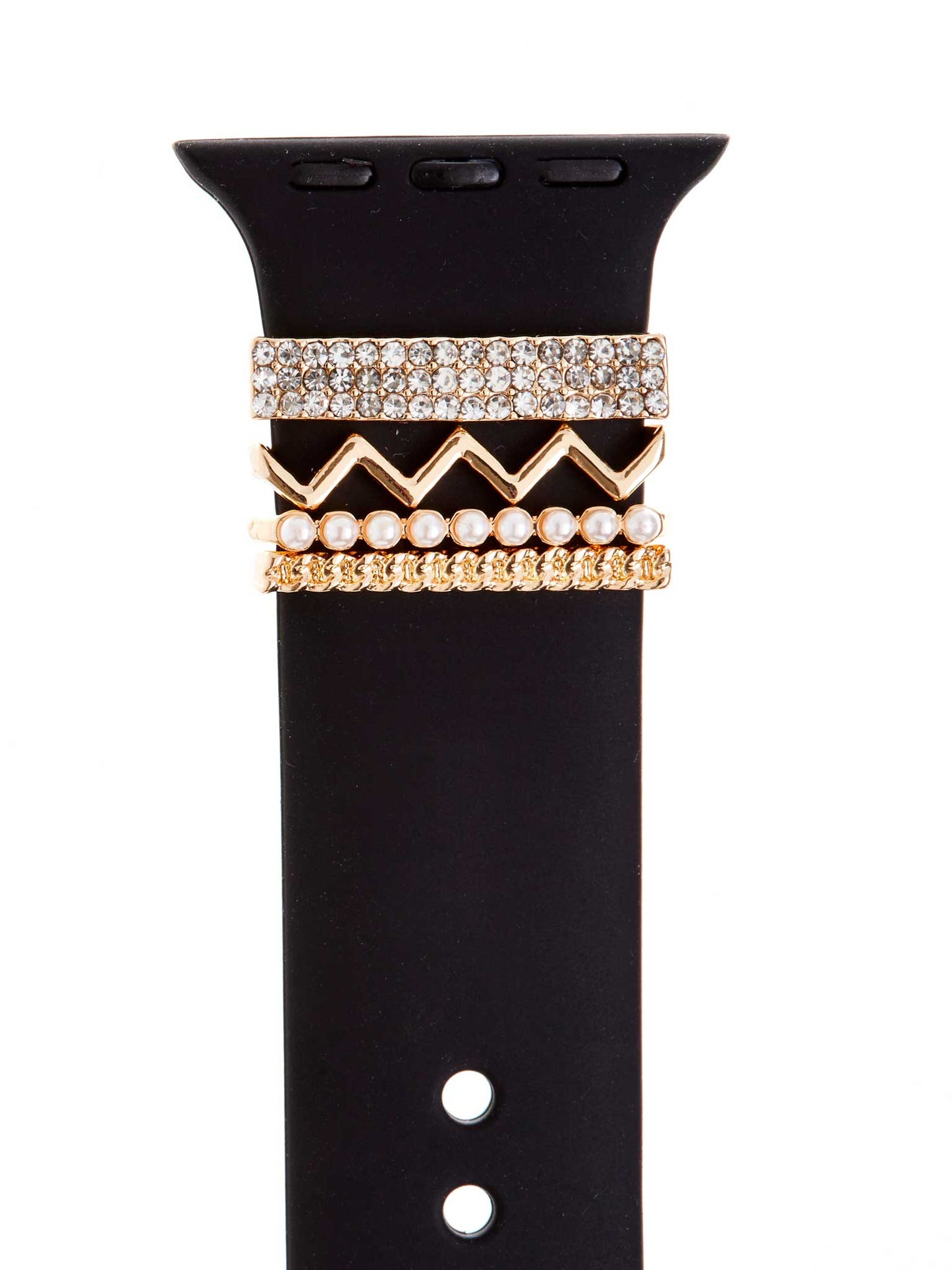 Silicone Watch Band with Assorted Rings