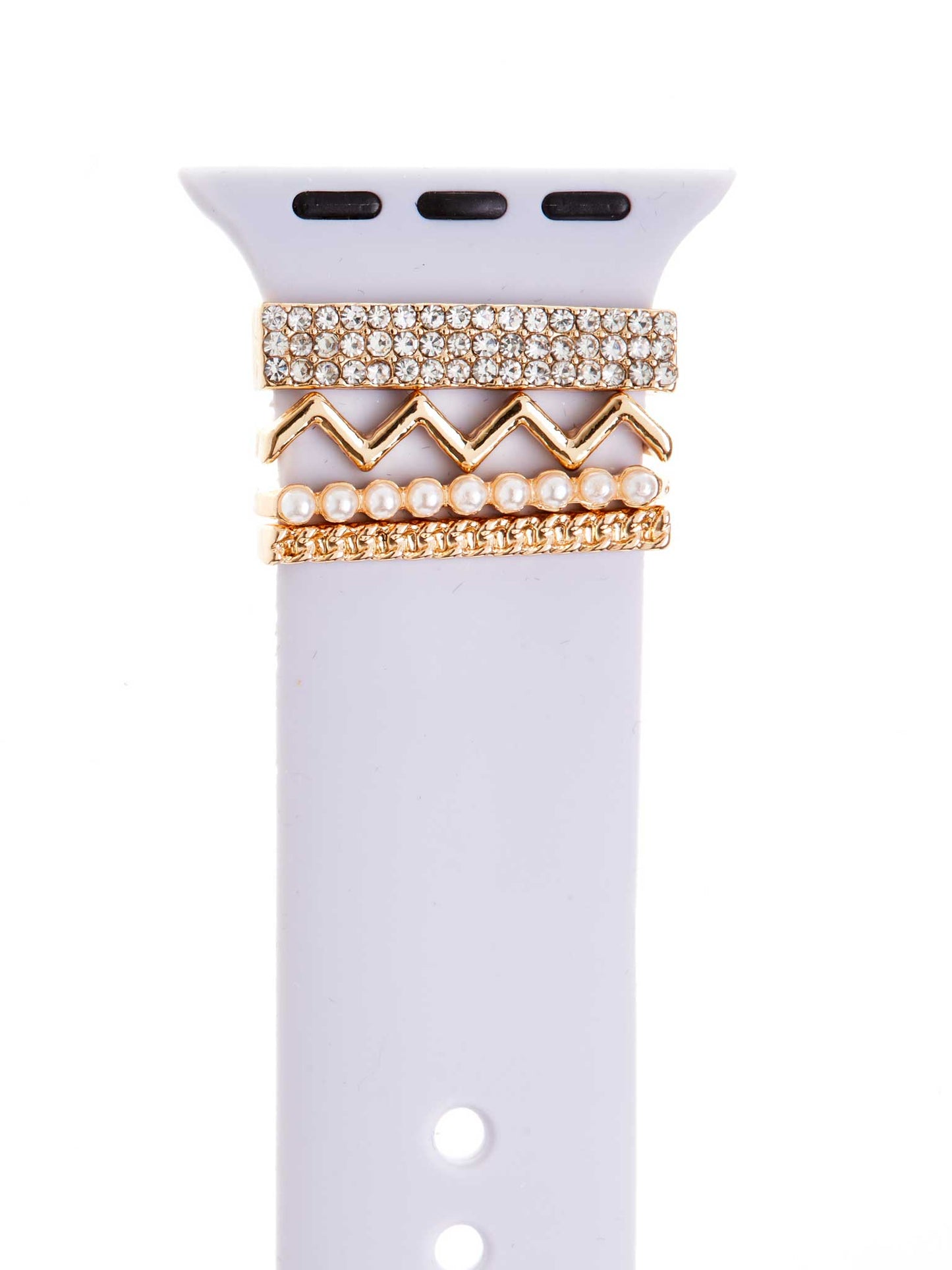 Silicone Watch Band with Assorted Rings