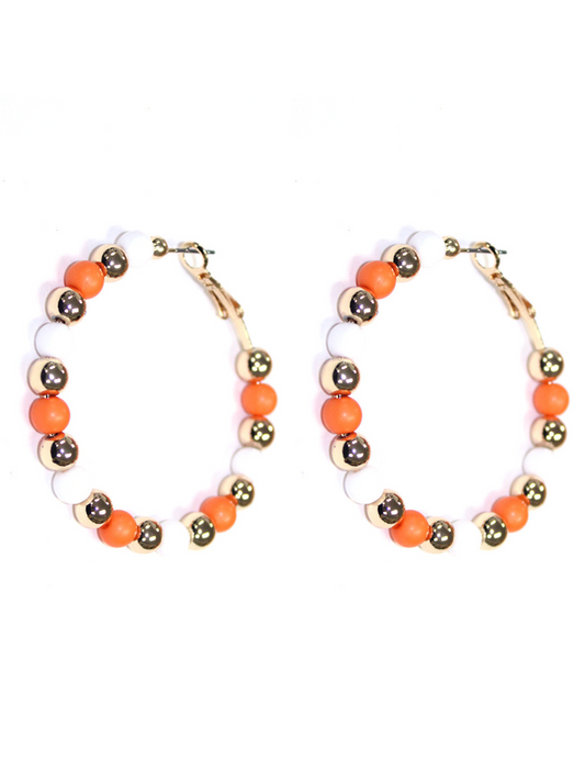 Beaded Hoop Earrings