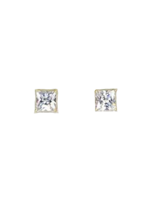 Squared CZ Pave Earrings
