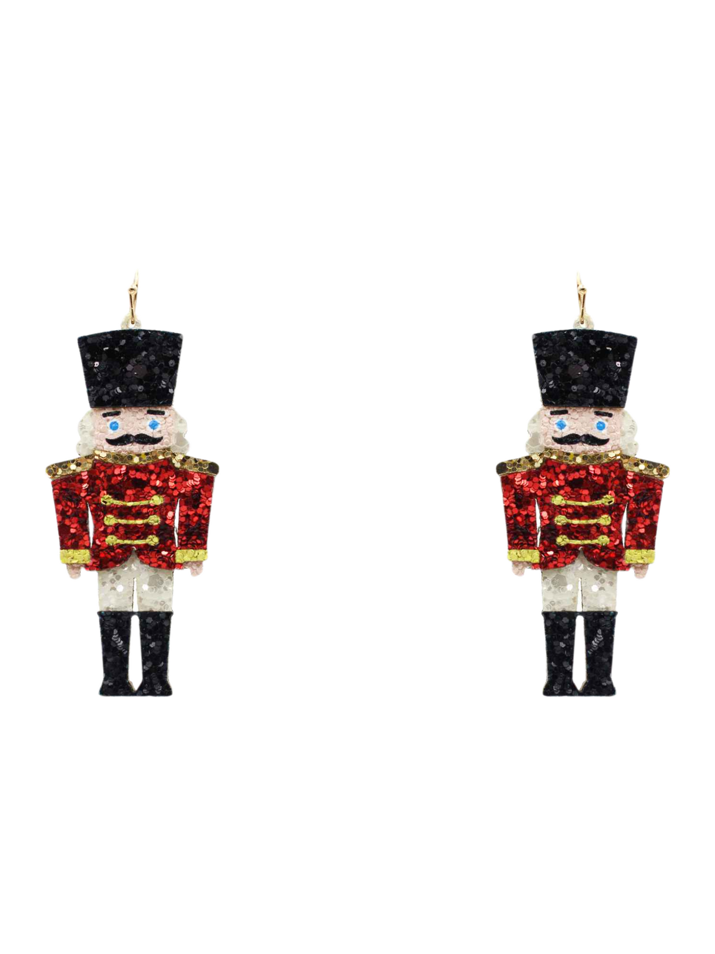 Nutcracker Glitter Dangle Earrings