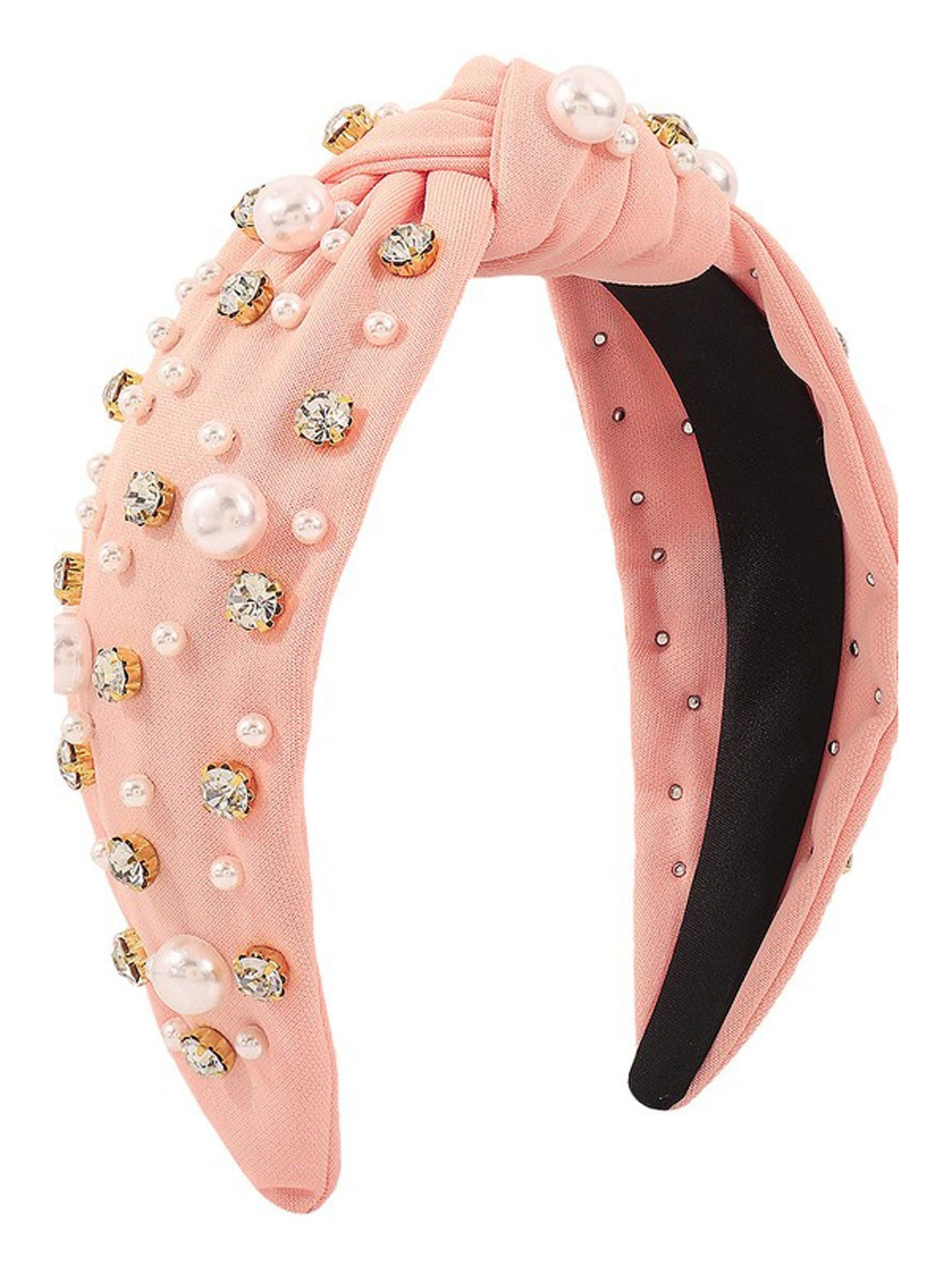 Rhinestone Pearl TopKnot Baroque Headband