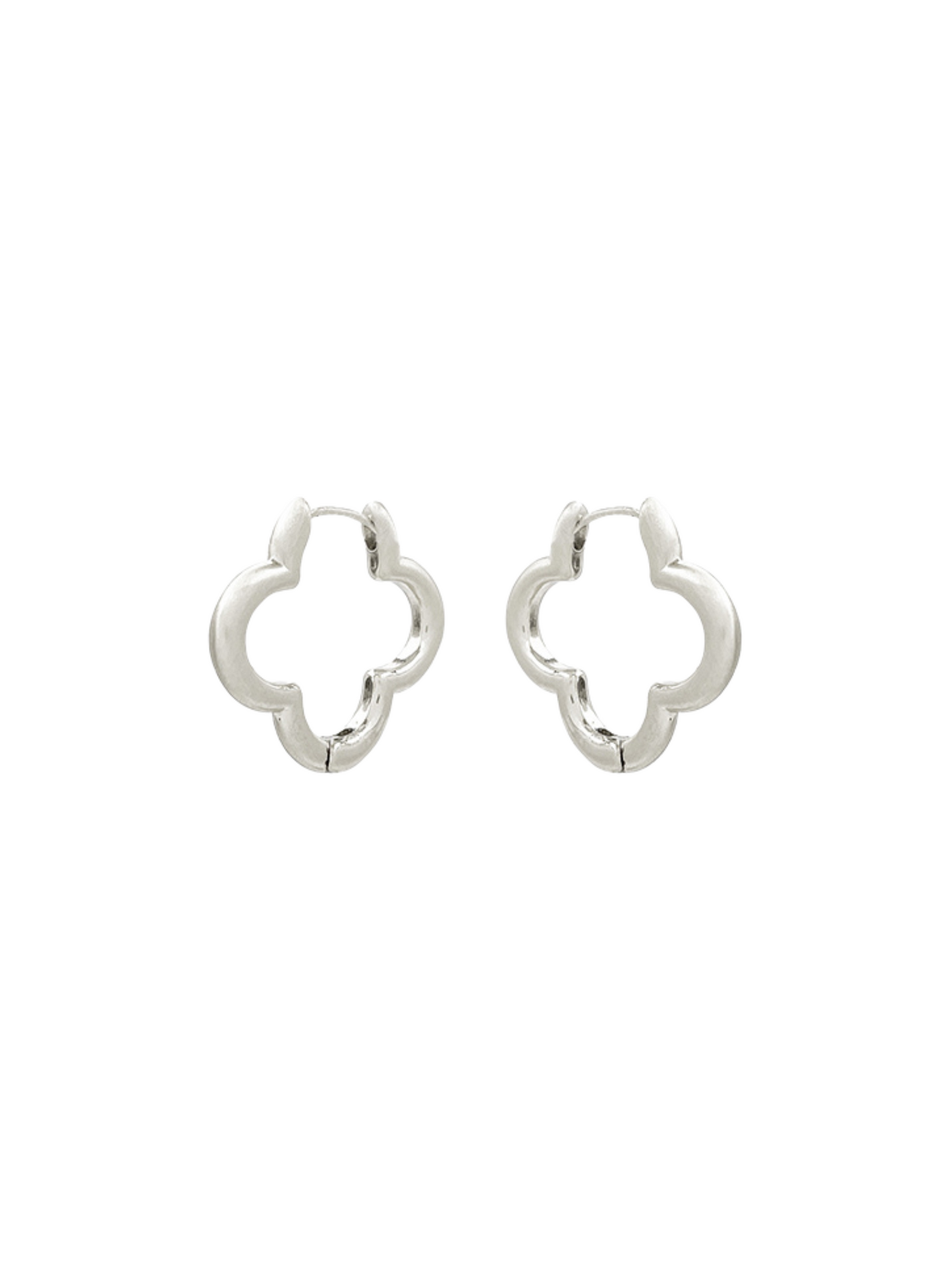 Metal Clover Pin Catch Earring