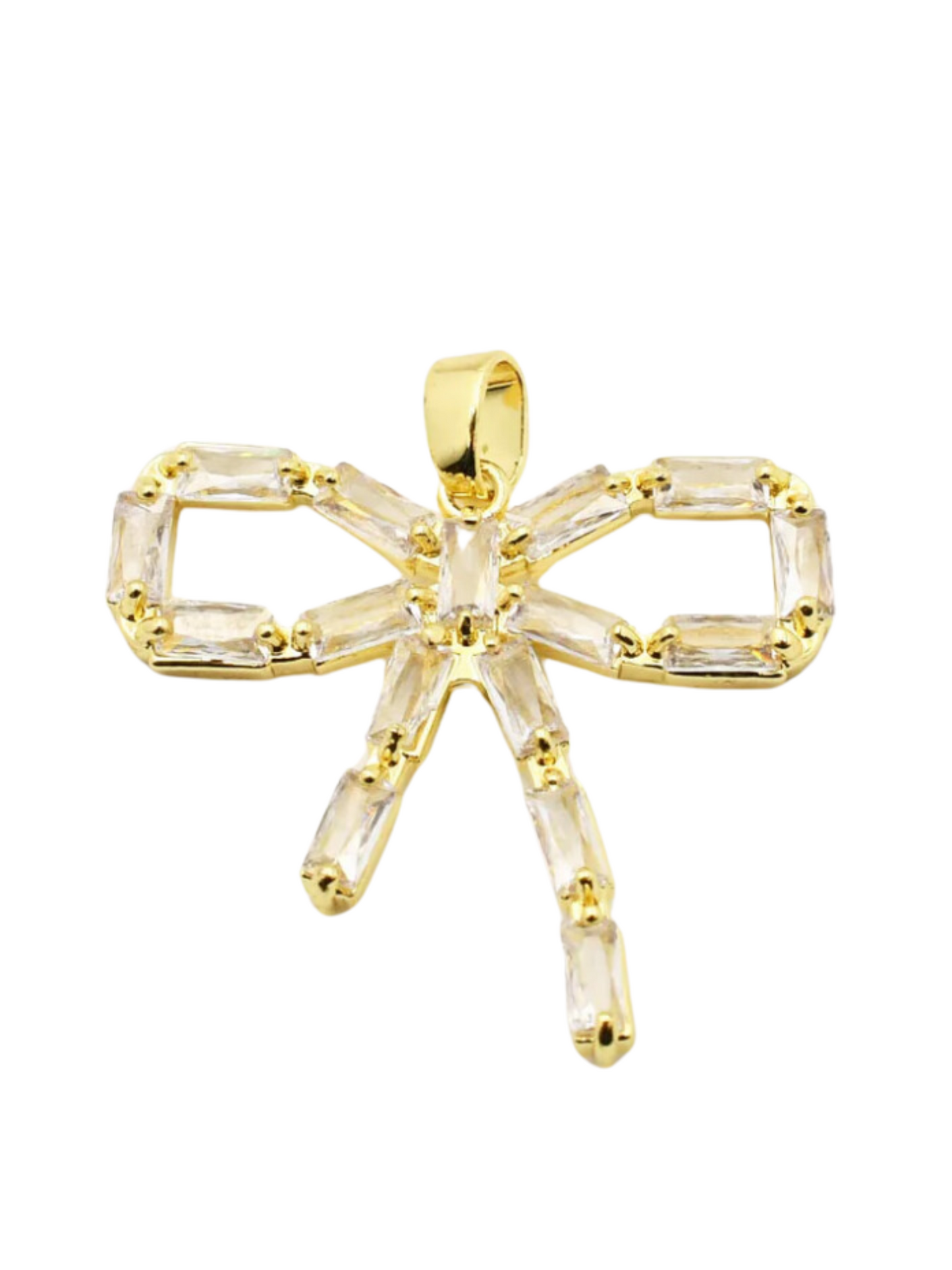 Rhinestone Bow Charm