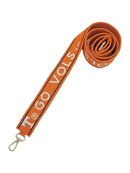 Tennessee Go Vols Beaded Bag Strap