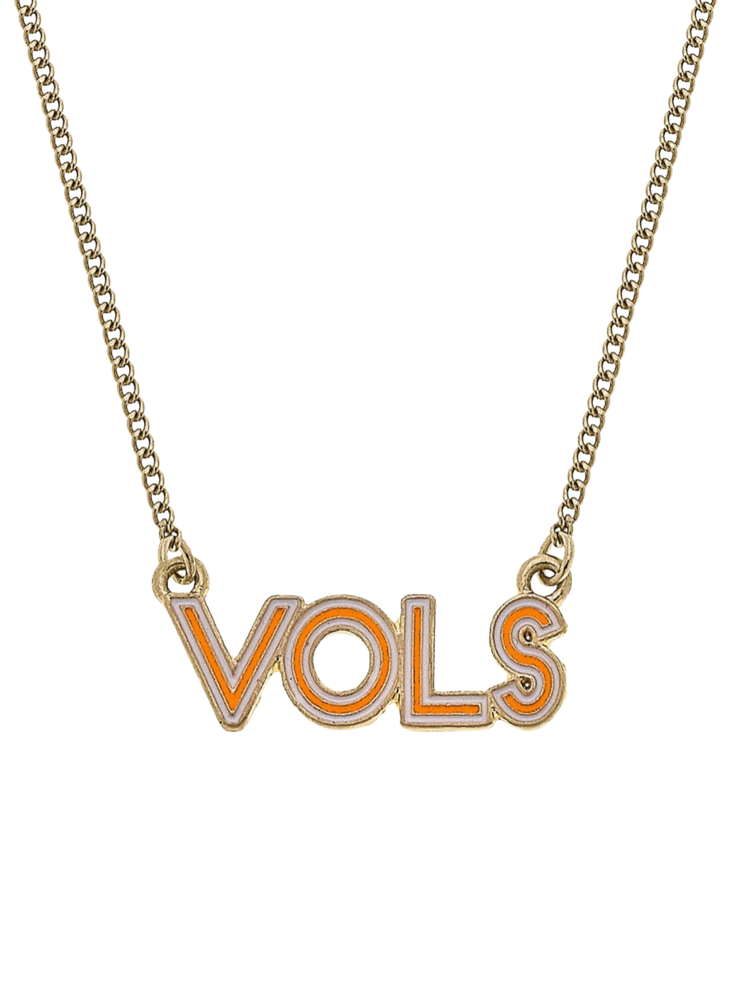 Tennessee Vols Outline Enamel Necklace