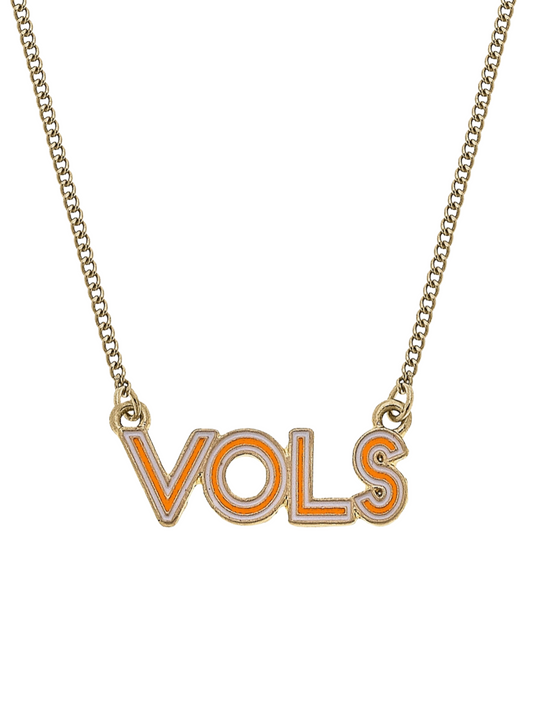 Tennessee Vols Outline Enamel Necklace