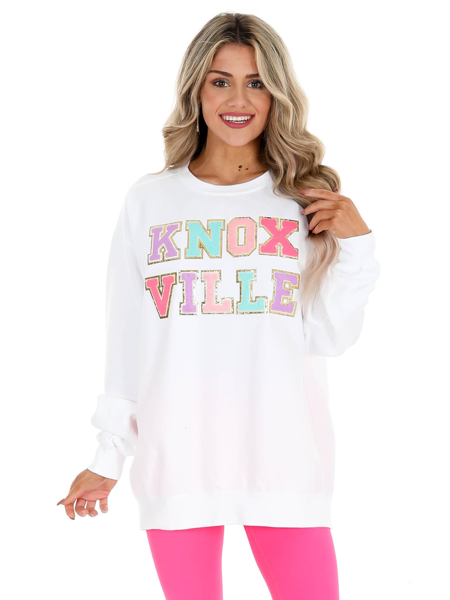 Knoxville Multi Chenille Letter Pullover