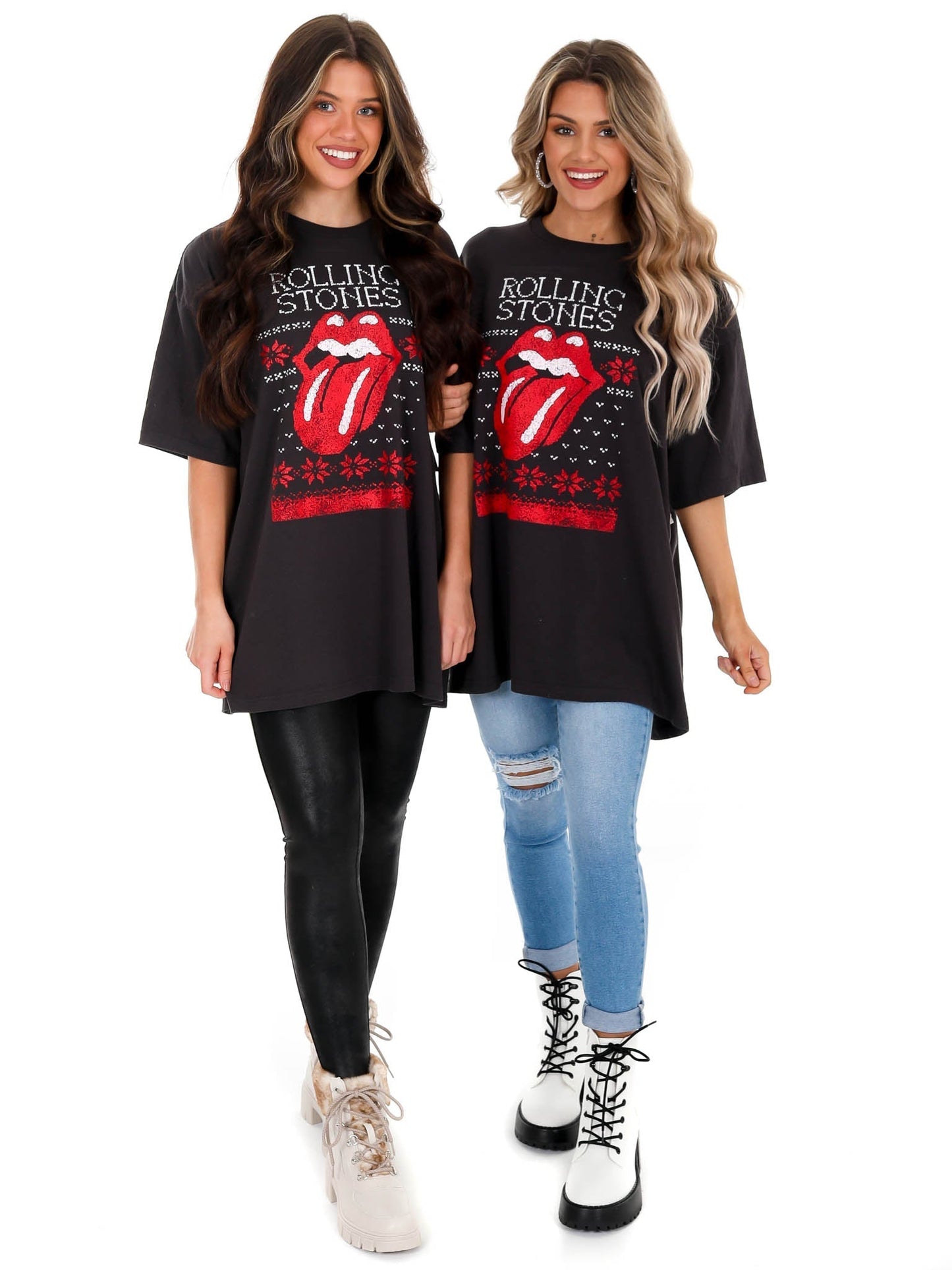 Rolling Stones Norway Sweater Oversized Distressed Tee