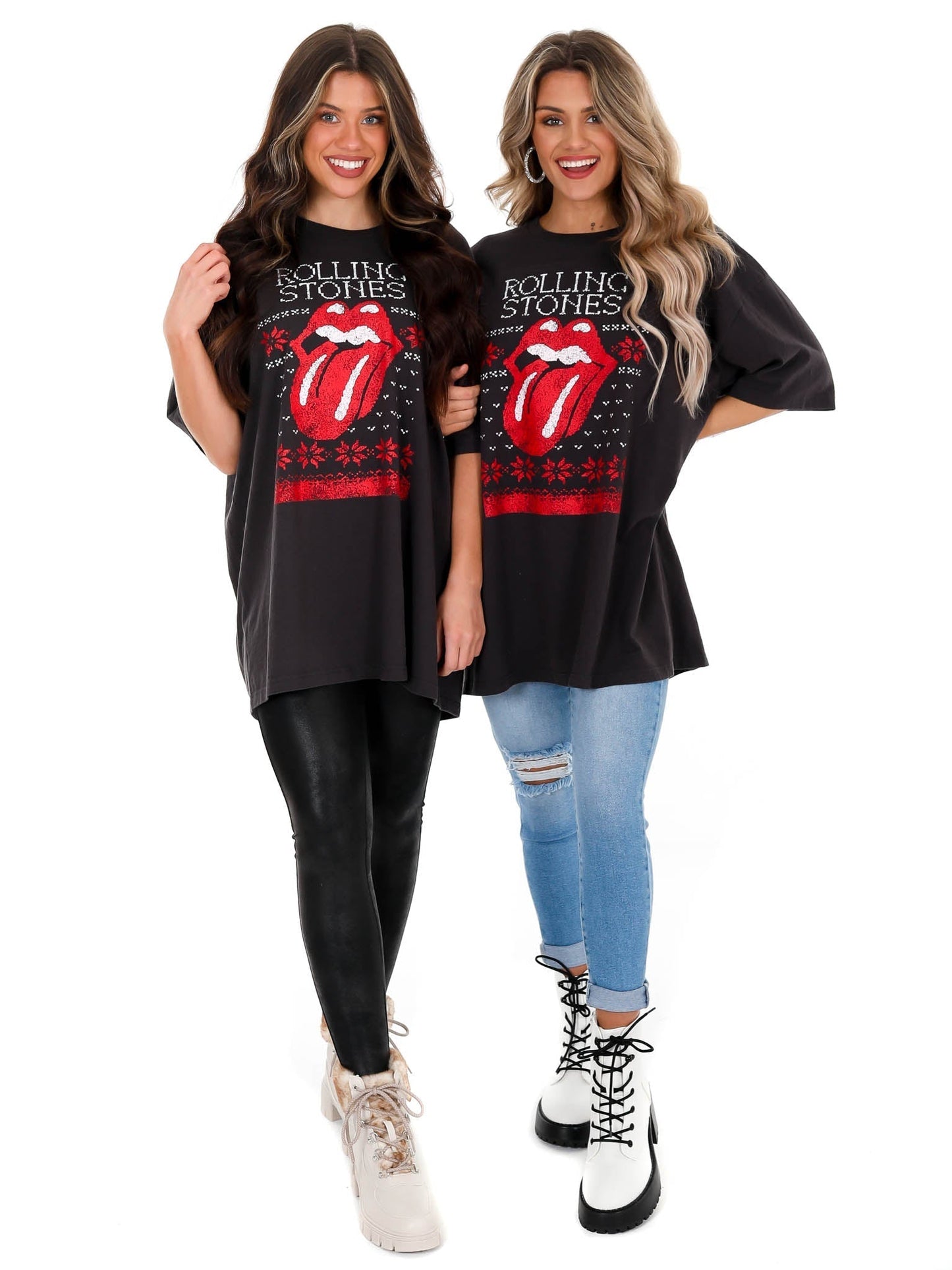 Rolling Stones Norway Sweater Oversized Distressed Tee