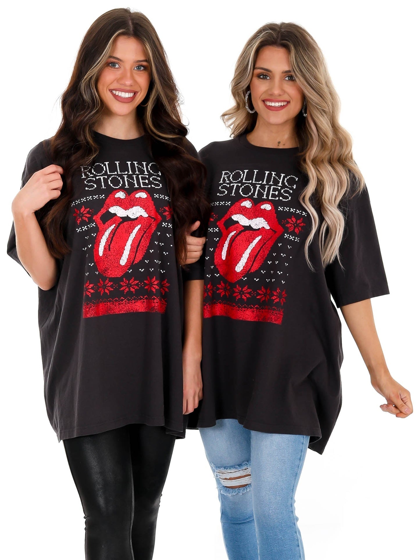 Rolling Stones Norway Sweater Oversized Distressed Tee