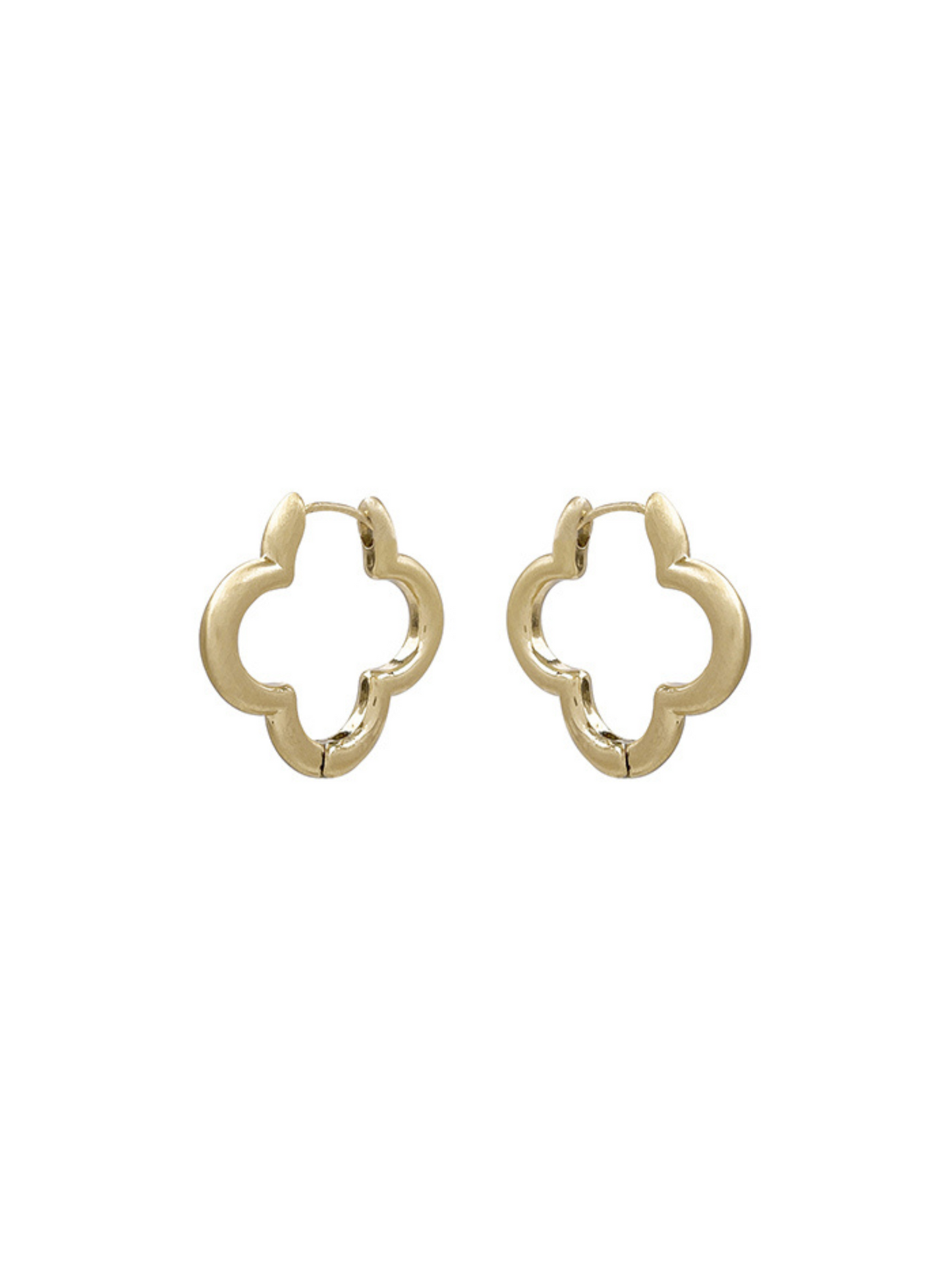 Metal Clover Pin Catch Earring