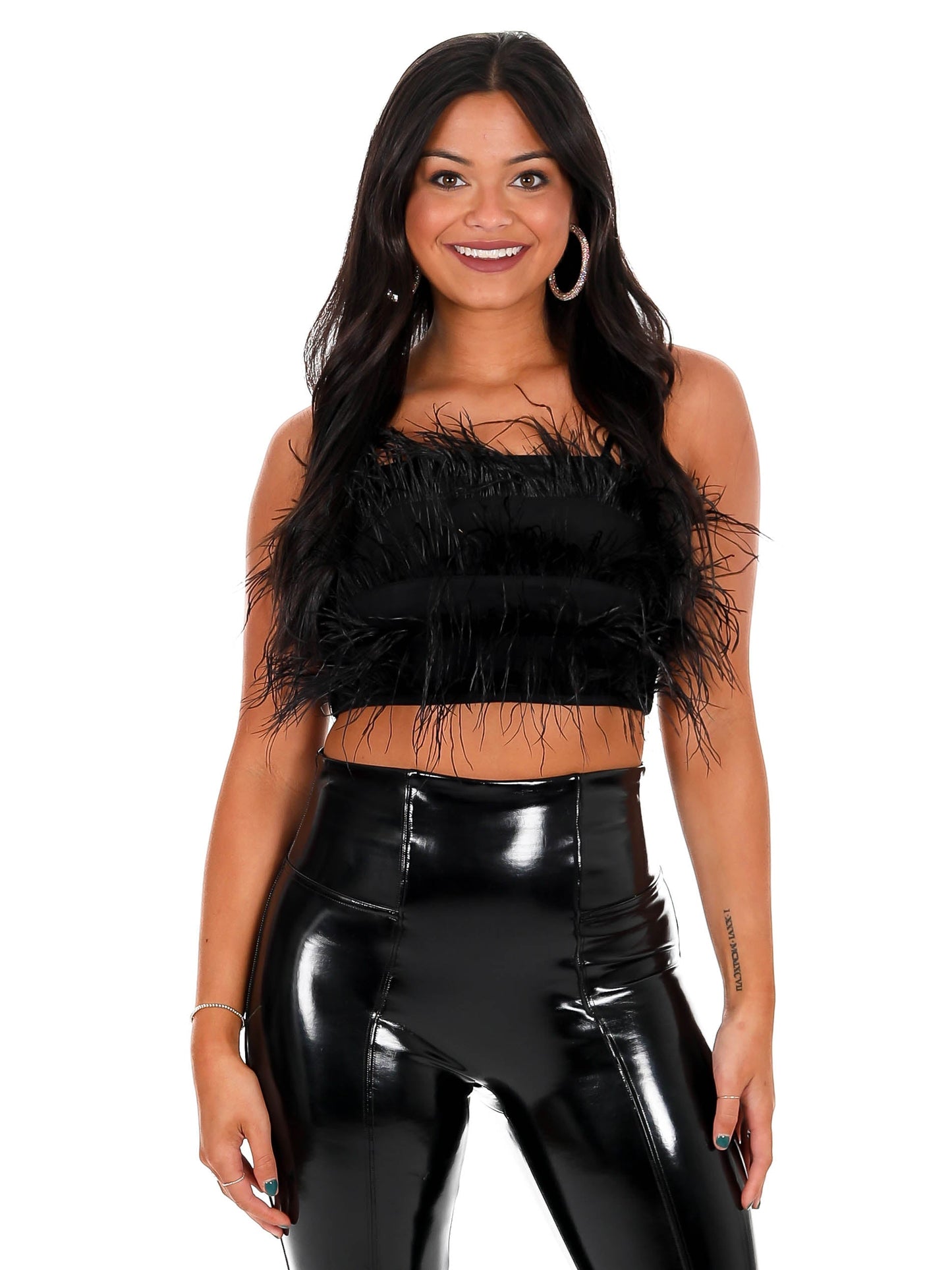 Girly Girl Fur Cami Crop Top