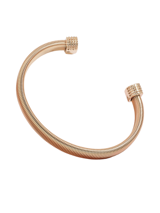 Flat Elastic Metallic Cuff Bracelet