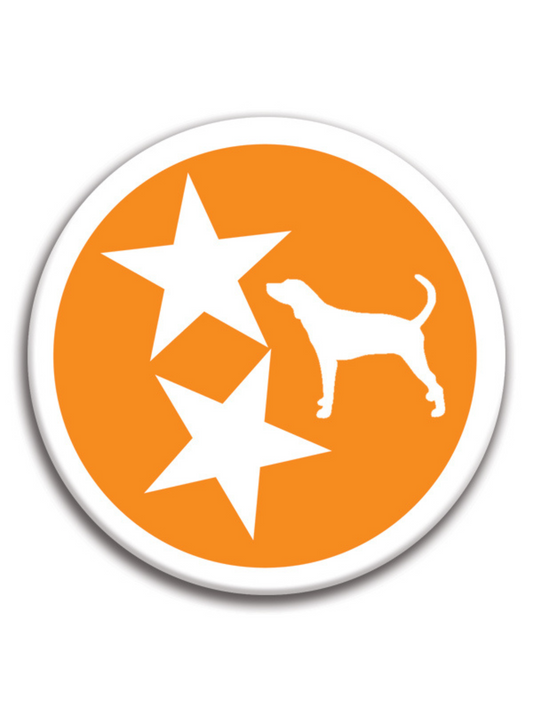 Orange Tristar 3" Button