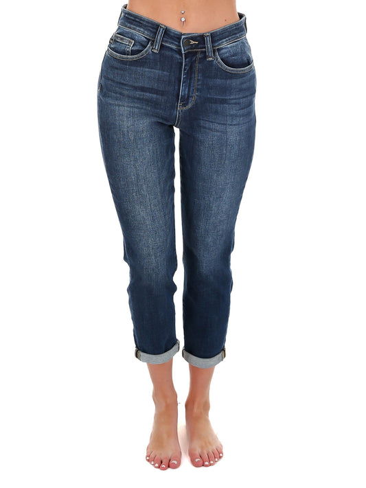 Where You Are High Rise Cuffed Jeans