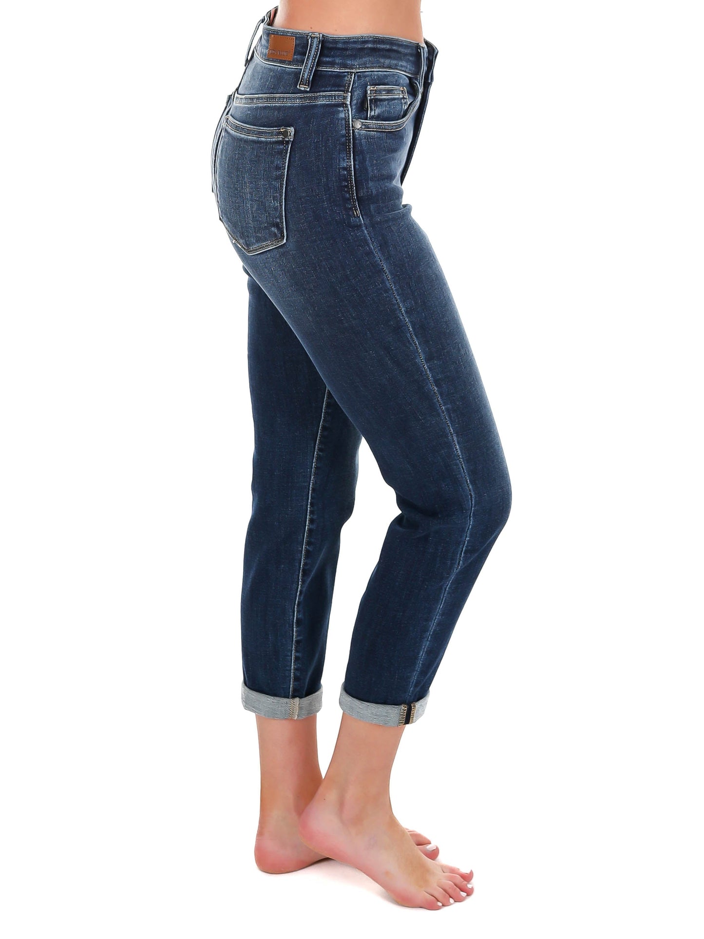 Where You Are High Rise Cuffed Jeans